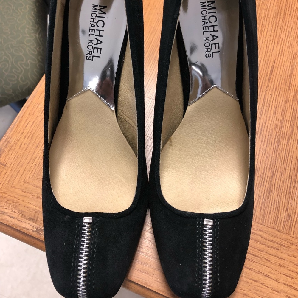 Michael Kors Parker Wedge Black Suede Size 9